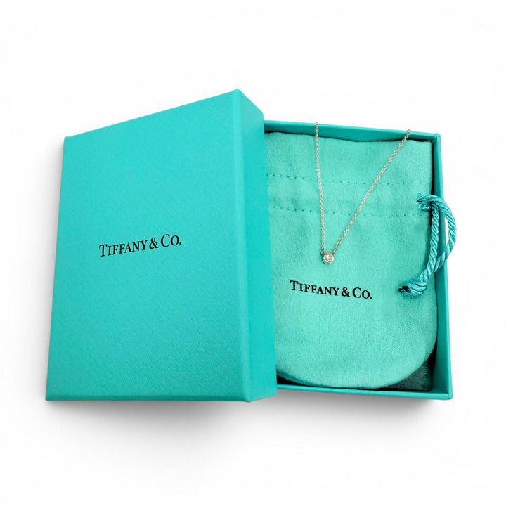 Excellent TIFFANY&Co. By the Yard 1P Diamond Necklace frame diameter 0.2""