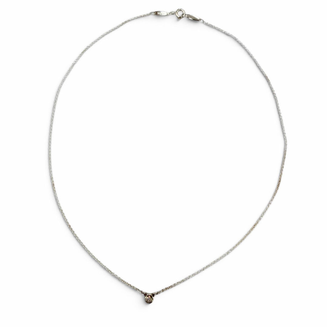 Excellent TIFFANY&Co. By the Yard 1P Diamond Necklace frame diameter 0.2""