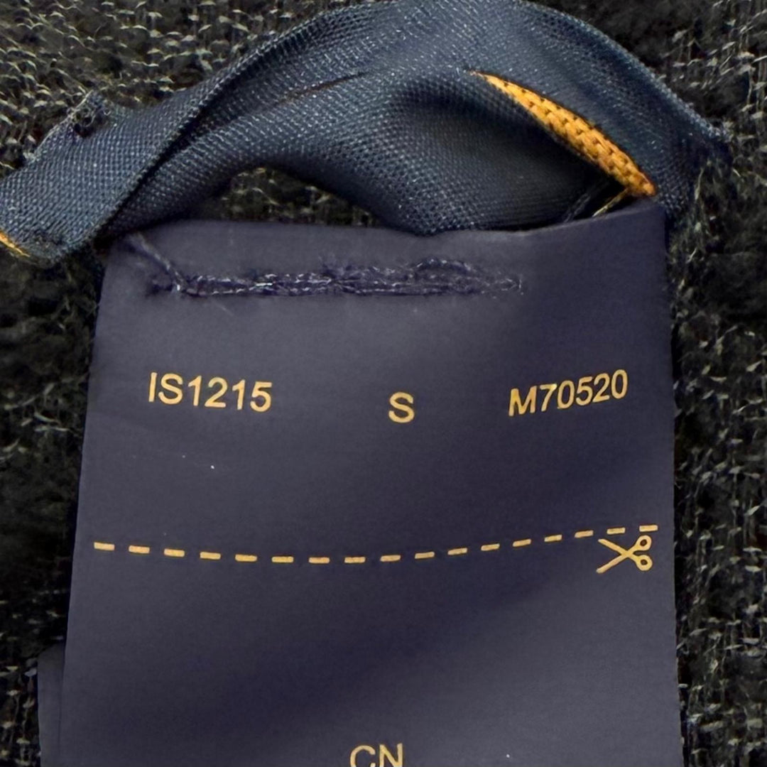 Excellent LOUIS VUITTON Scarf Esharp monogram classic black wool mens M70520