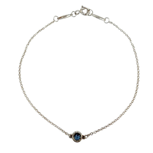 Great TIFFANY&Co. bracelet Color By the Yard 1P Aquamarine Silver AG925 Women