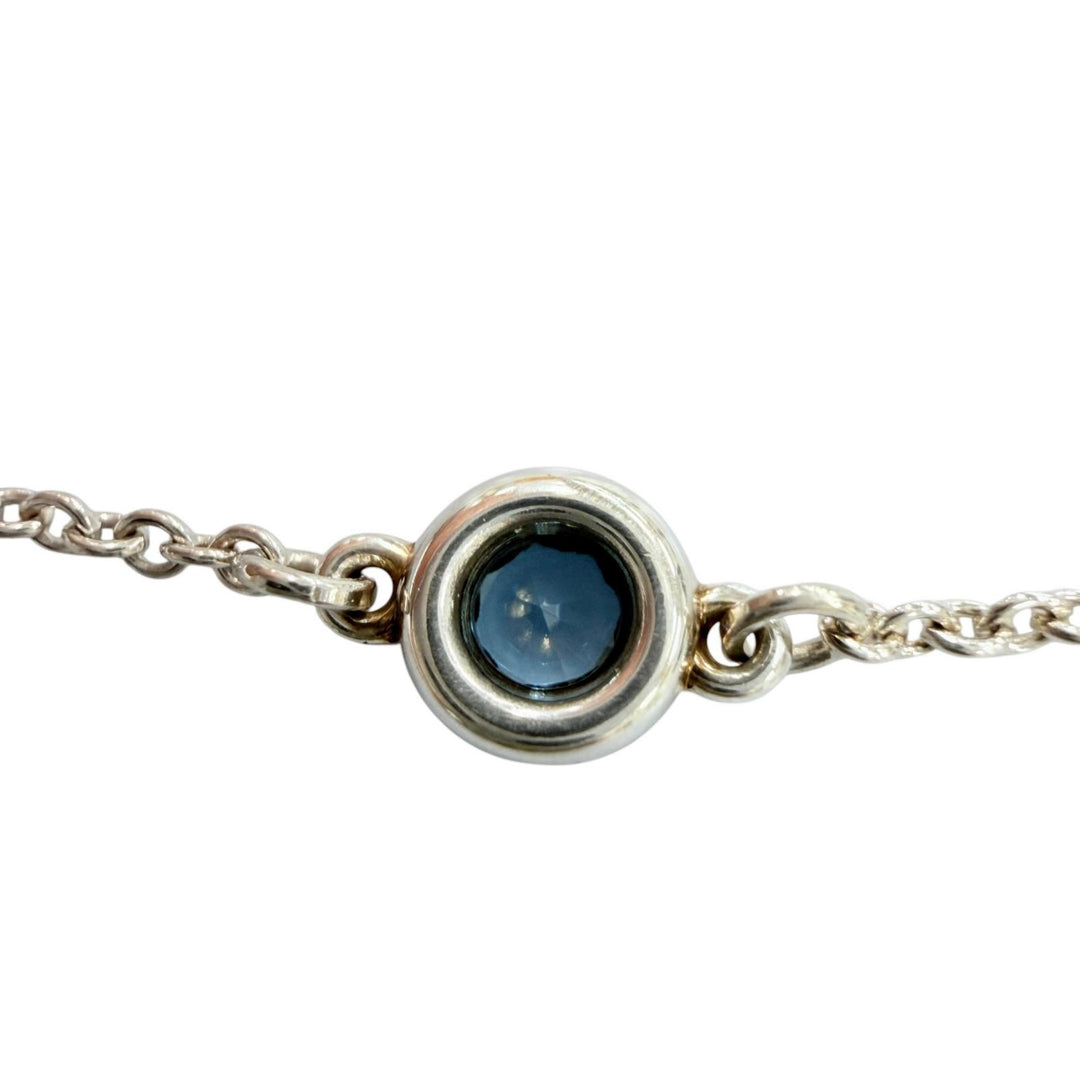 Great TIFFANY&Co. bracelet Color By the Yard 1P Aquamarine Silver AG925 Women