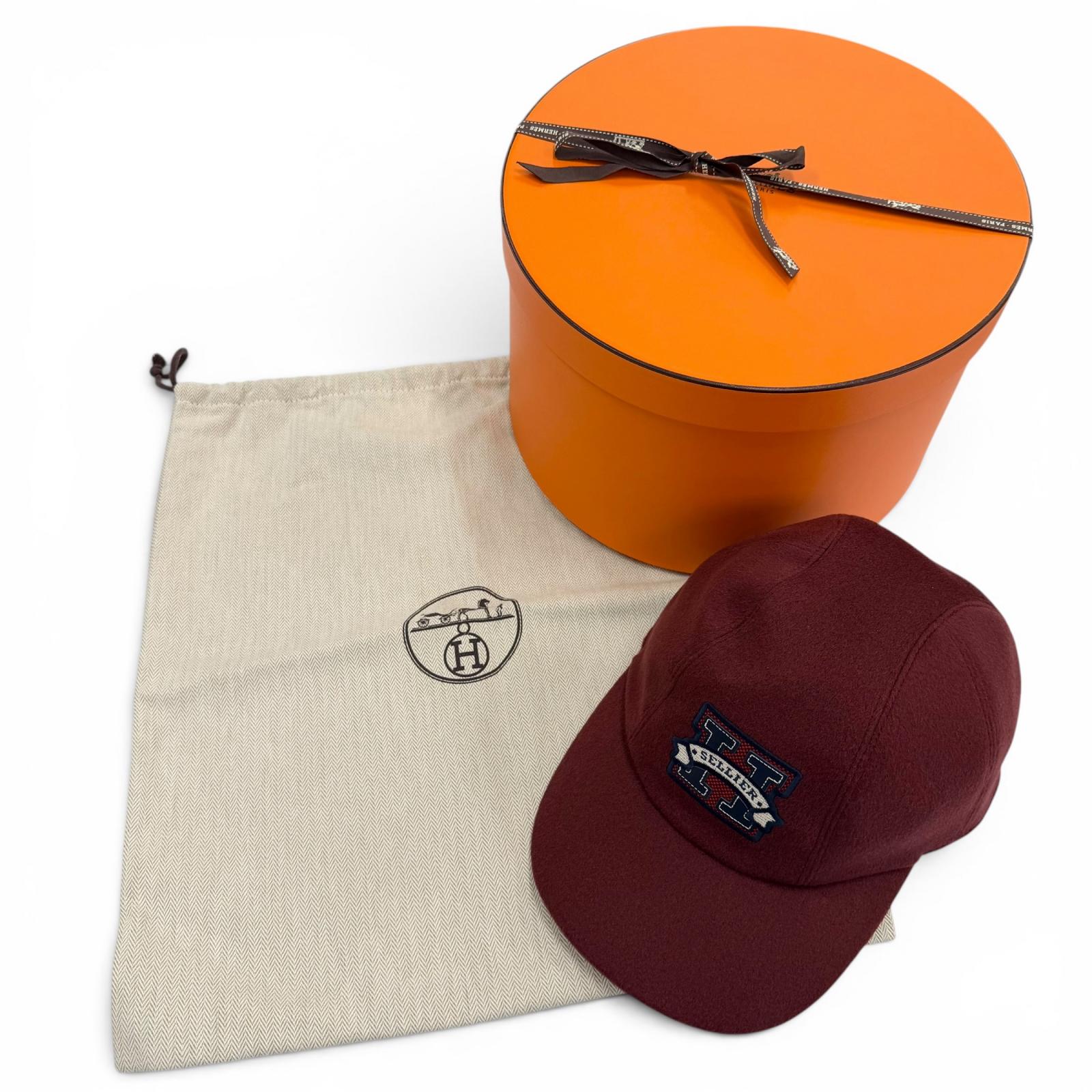 HERMES ハンチングキャップ カシミヤ100％ サイズ56 仏製 d113 Pristine HERMES cap Davies H Serie hat cashmere mens 56 – caro-japan