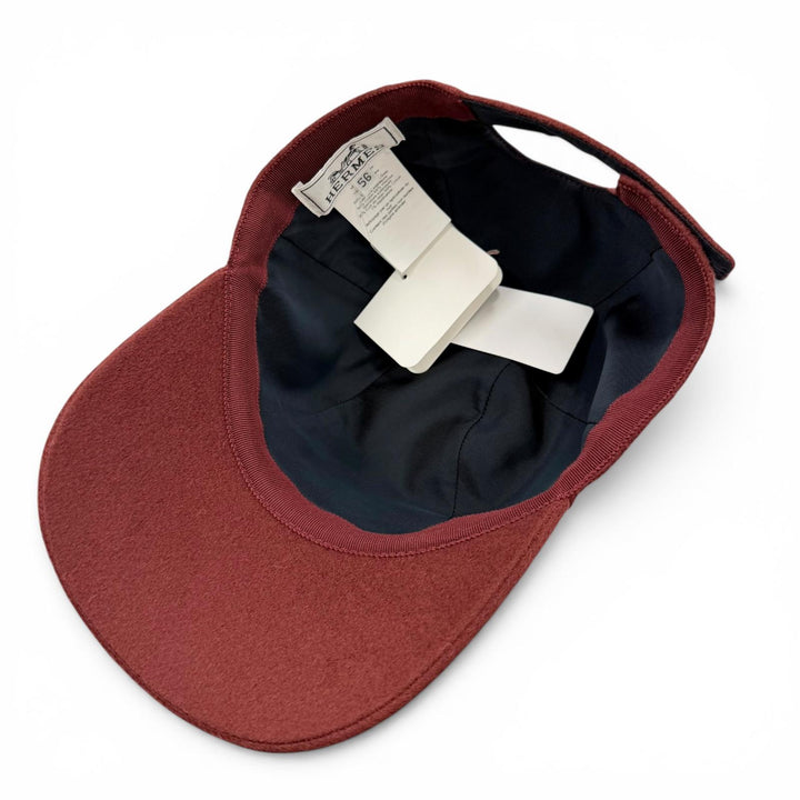 Pristine HERMES cap Davies H Serie hat cashmere mens 56