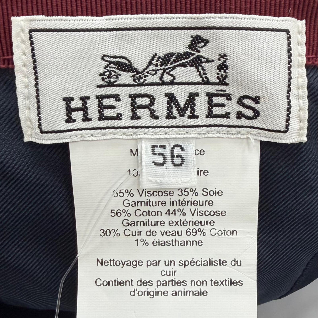 Pristine HERMES cap Davies H Serie hat cashmere mens 56