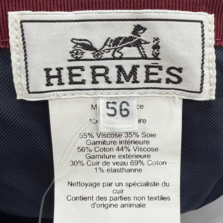 Pristine HERMES cap Davies H Serie hat cashmere mens 56