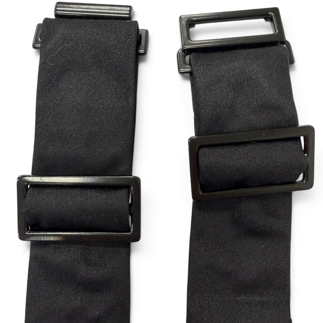 Great CHANEL choker COCO Mark Necktie Design black silk mens