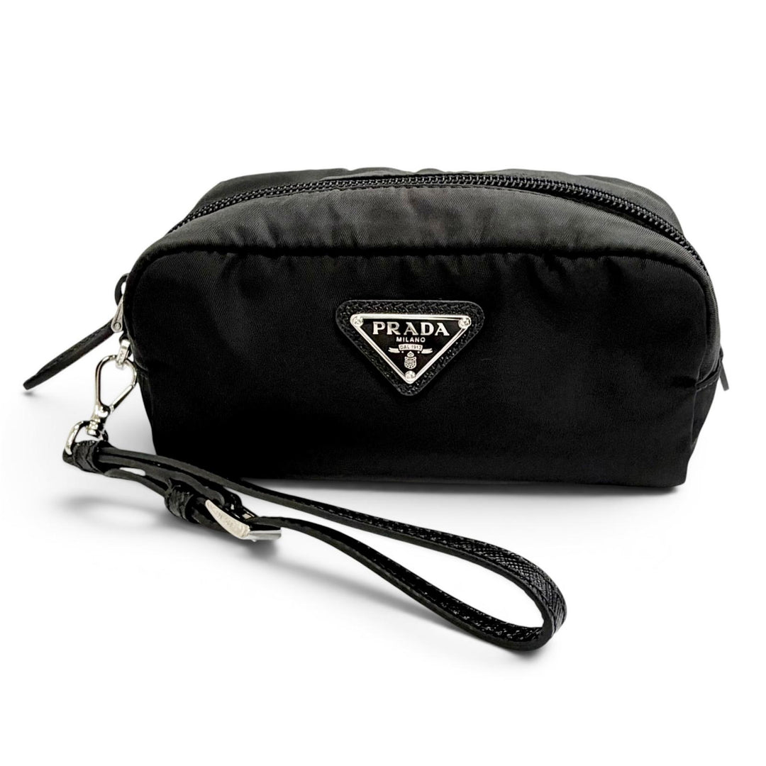 Excellent PRADA Cosmetics Pouch Vera Re-Nylon Mini Pouch Small triangle 1NS175