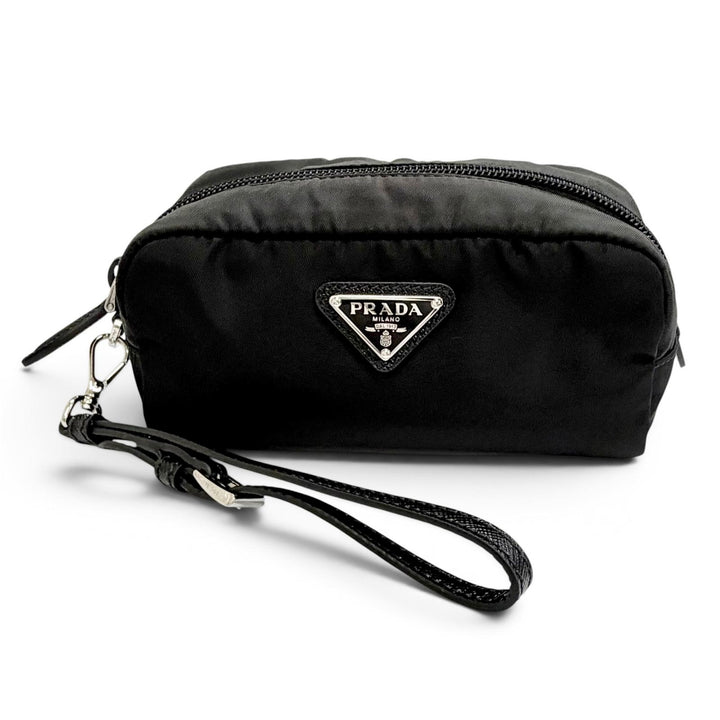 Excellent PRADA Cosmetics Pouch Vera Re-Nylon Mini Pouch Small triangle 1NS175