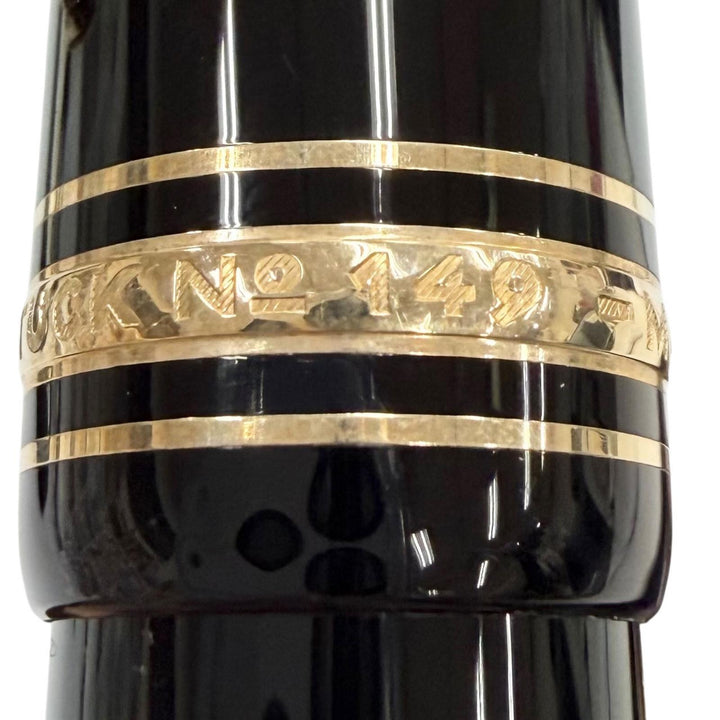 Excellent MONTBLANC fountain pen Meisterstück 149 white star black 18K mens
