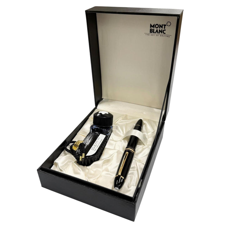 Excellent MONTBLANC fountain pen Meisterstück 149 white star black 18K mens