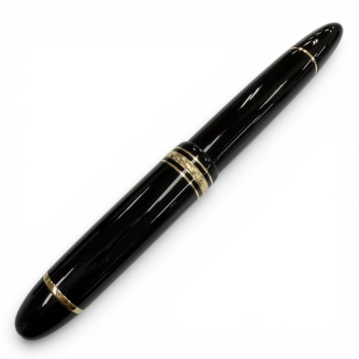 Excellent MONTBLANC fountain pen Meisterstück 149 white star black 18K mens