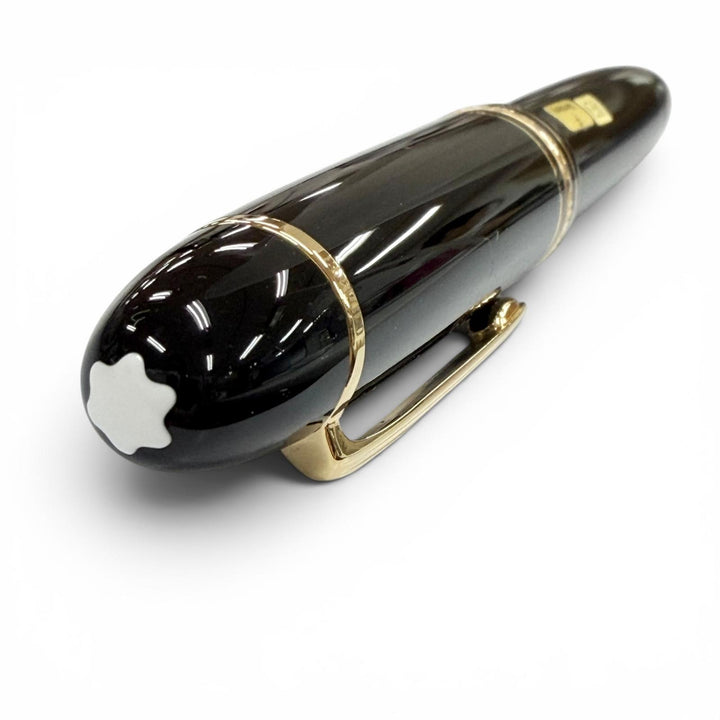 Excellent MONTBLANC fountain pen Meisterstück 149 white star black 18K mens