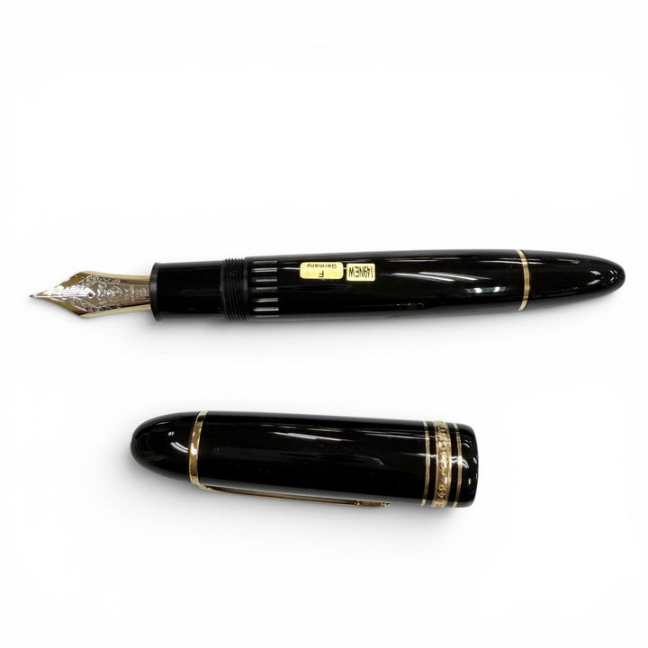 Excellent MONTBLANC fountain pen Meisterstück 149 white star black 18K mens