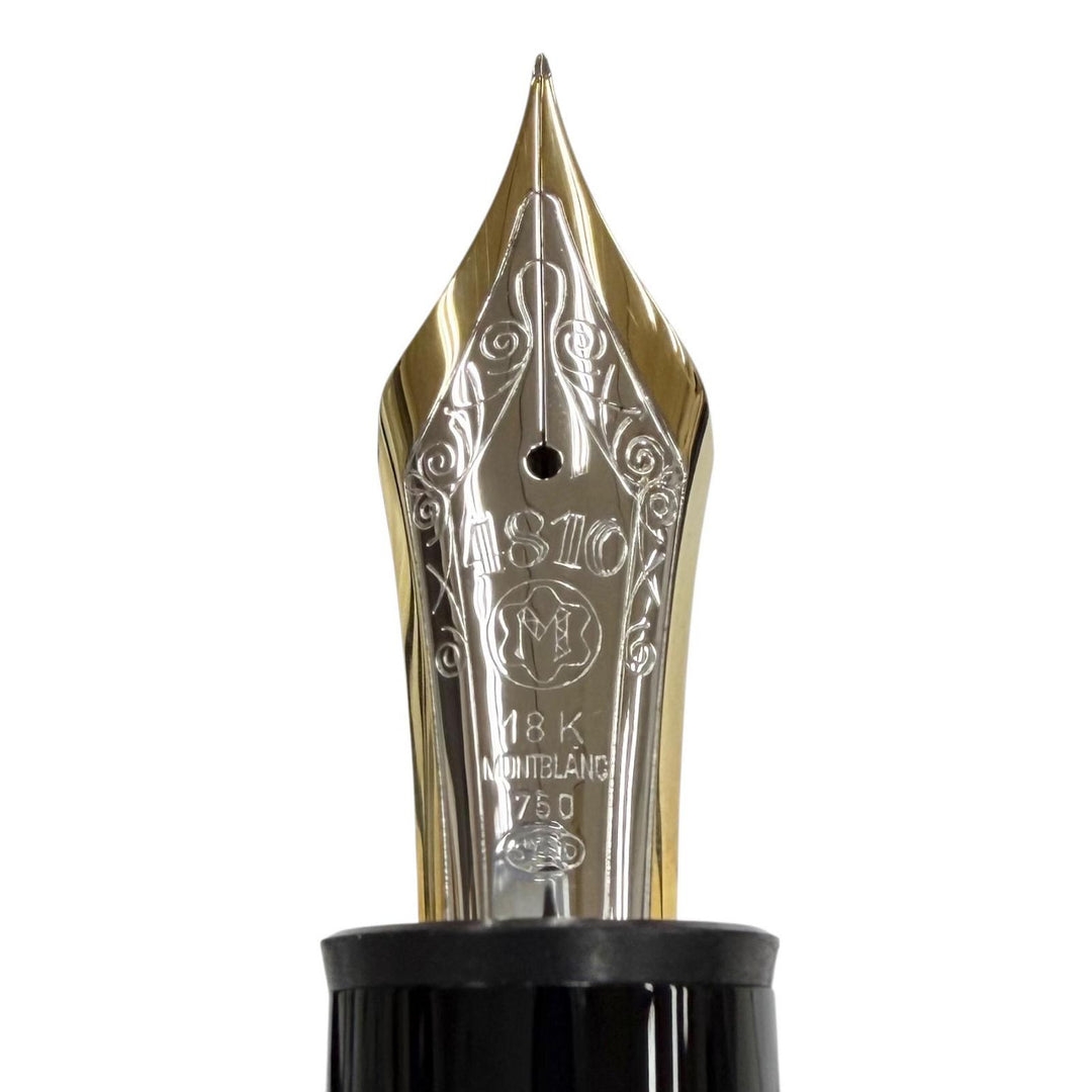 Excellent MONTBLANC fountain pen Meisterstück 149 white star black 18K mens
