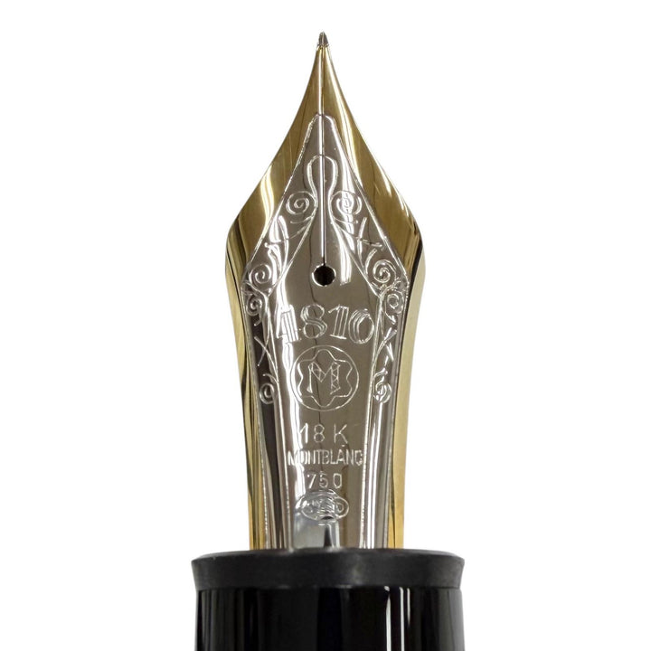 Excellent MONTBLANC fountain pen Meisterstück 149 white star black 18K mens