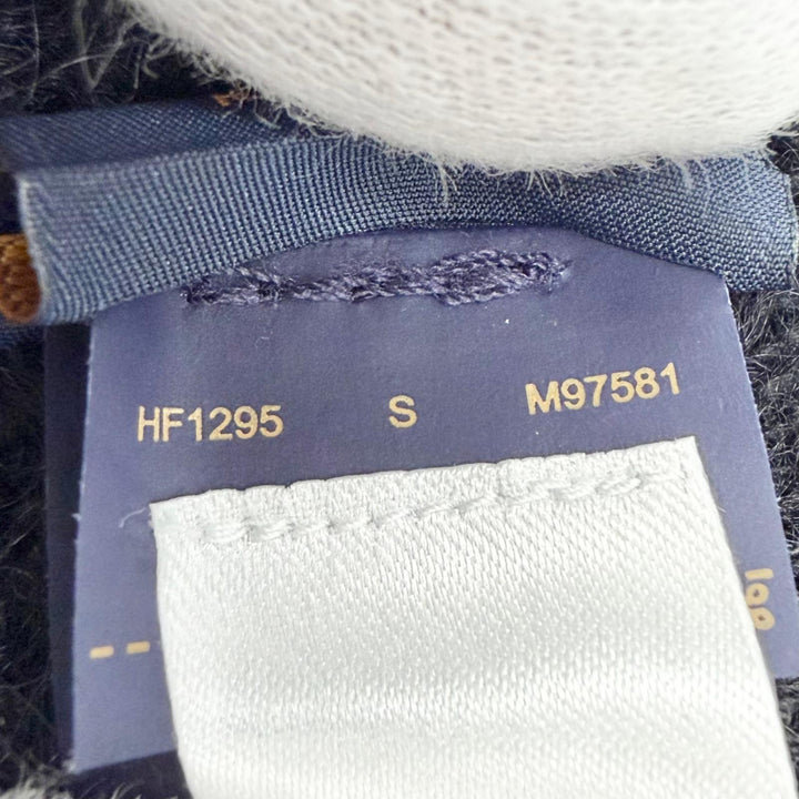Excellent LOUIS VUITTON Gloves LV Script Logo embroidered knit mohair S M97581