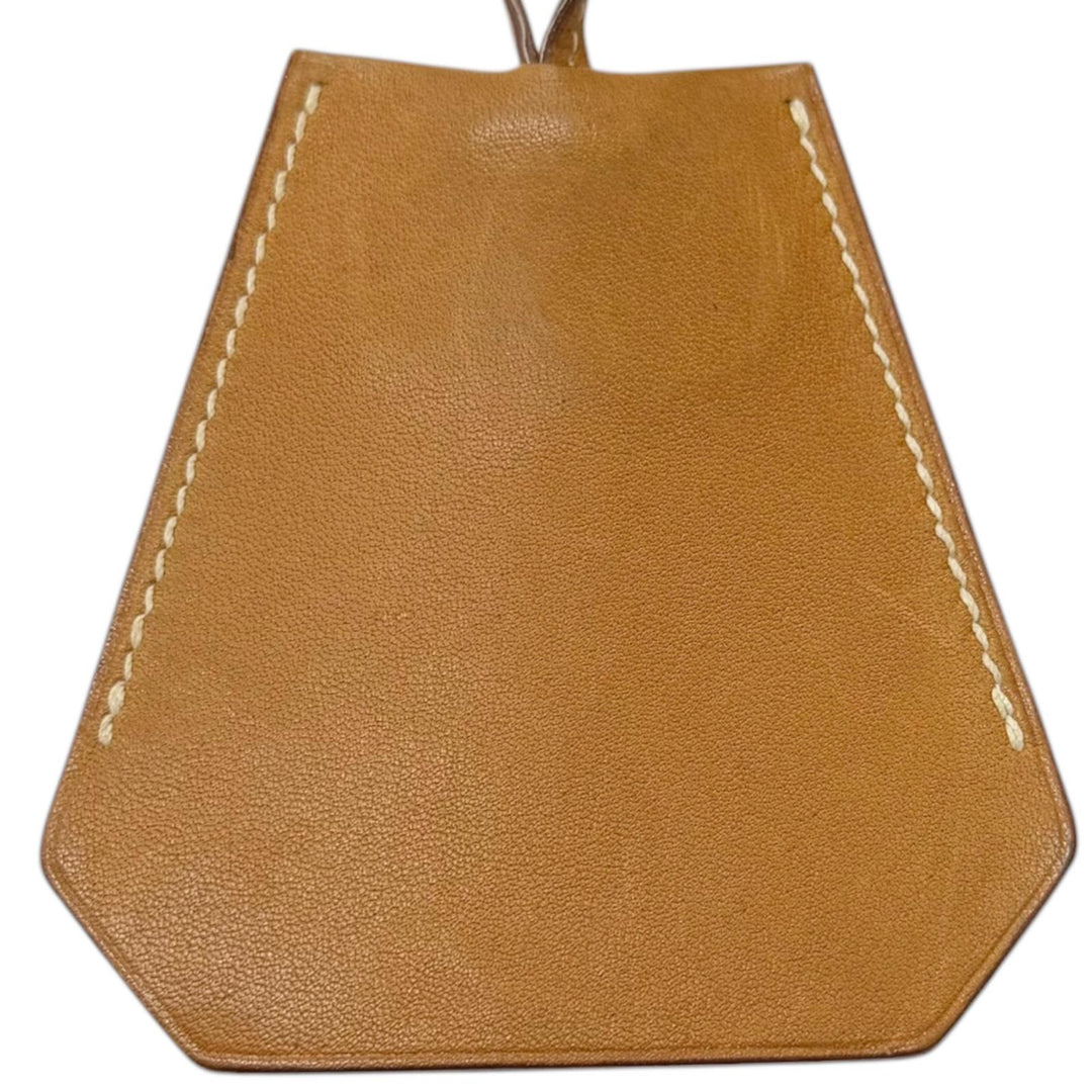 Very Good HERMES Necklace Margiela-era Clochette gold Box scarf Leather mens