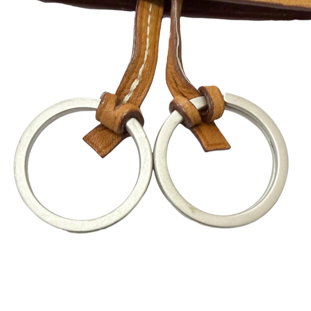 Very Good HERMES Necklace Margiela-era Clochette gold Box scarf Leather mens