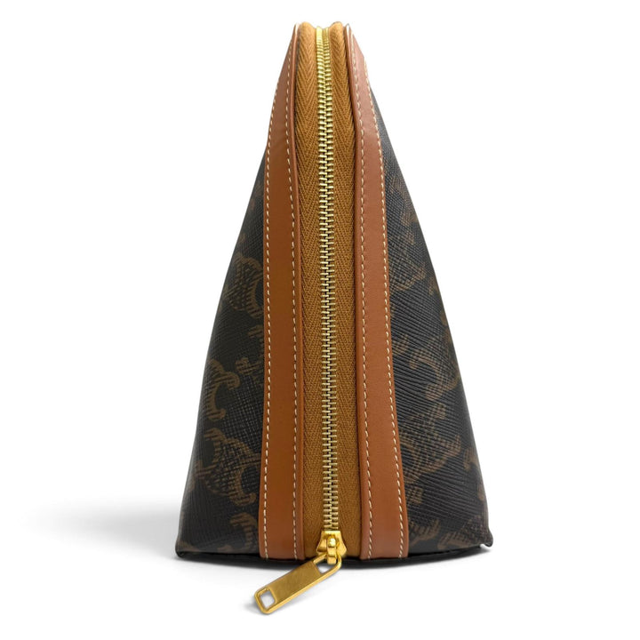 Very Good CELINE Large Cosmetic Pouch Current product Triomphe canvas 4M1642CZJ