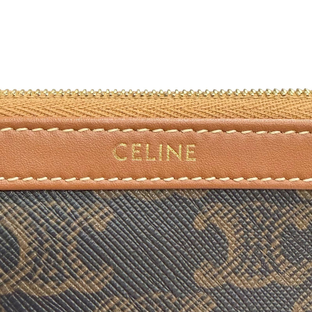Very Good CELINE Large Cosmetic Pouch Current product Triomphe canvas 4M1642CZJ