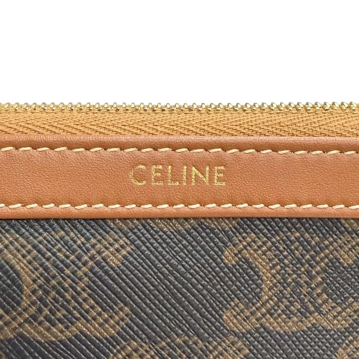 Very Good CELINE Large Cosmetic Pouch Current product Triomphe canvas 4M1642CZJ