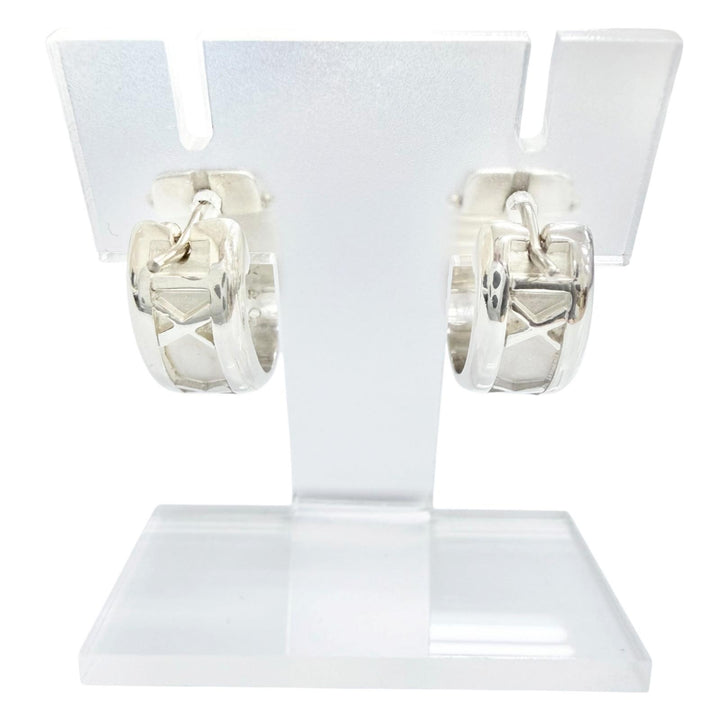 Great TIFFANY&Co. Atlas Ring Pierce Hoop earrings, accessory, Silver 925