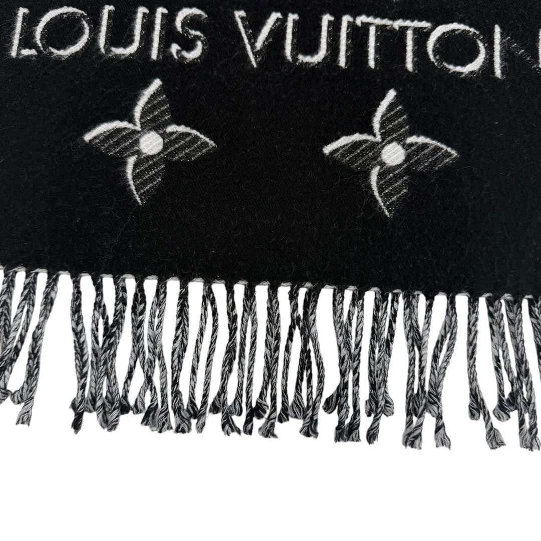 Great LOUIS VUITTON Scarf Escharp LV Essential Shine Silk blend fringe M78159