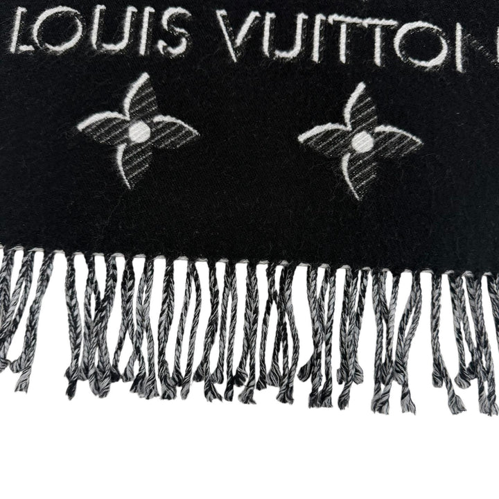 Great LOUIS VUITTON Scarf Escharp LV Essential Shine Silk blend fringe M78159