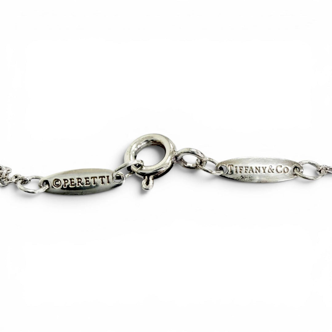 Great TIFFANY&Co. By the Yard 1P Pink Sapphire Bracelet Silver AG925 Women