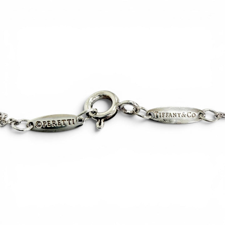 Great TIFFANY&Co. By the Yard 1P Pink Sapphire Bracelet Silver AG925 Women
