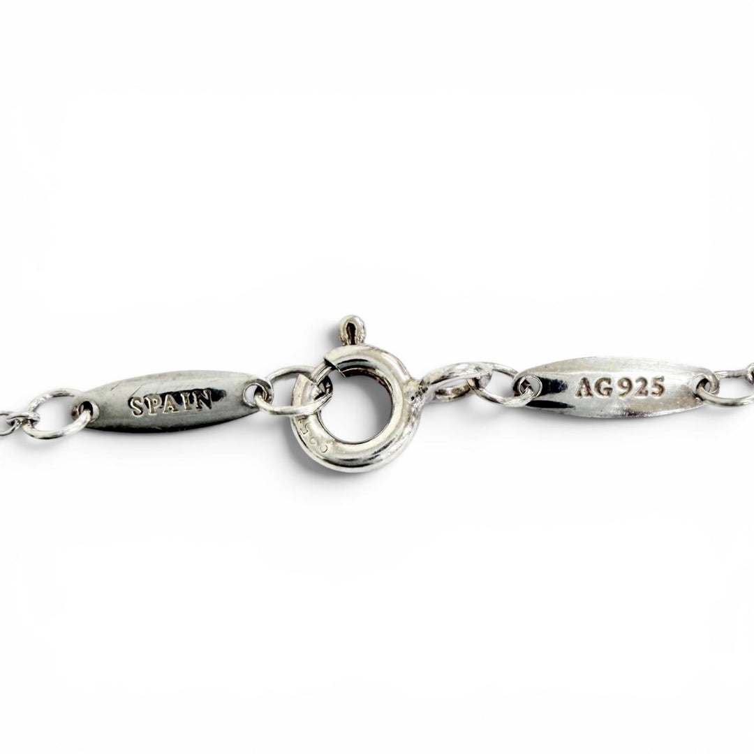 Great TIFFANY&Co. By the Yard 1P Pink Sapphire Bracelet Silver AG925 Women