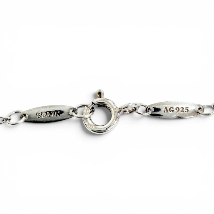 Great TIFFANY&Co. By the Yard 1P Pink Sapphire Bracelet Silver AG925 Women