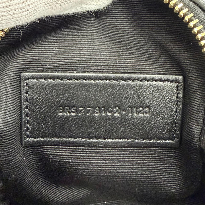 Pristine SAINT LAURENT PARIS Pouch Cassandra Logo Square Leather Quilting 778102