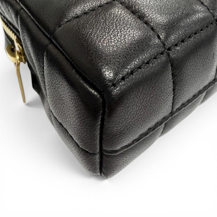 Pristine SAINT LAURENT PARIS Pouch Cassandra Logo Square Leather Quilting 778102