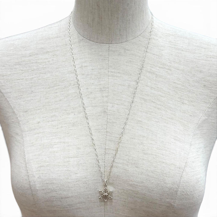 Great TIFFANY&Co. Necklace Oval Link Chain Snowflake Pendant Silver 925 Women