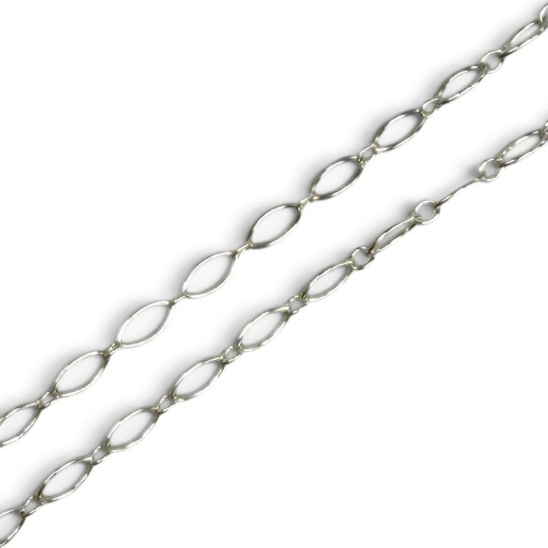 Great TIFFANY&Co. Necklace Oval Link Chain Snowflake Pendant Silver 925 Women