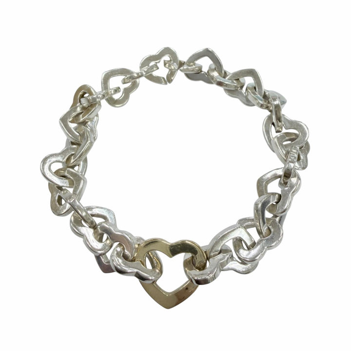 Great TIFFANY&CoHeart Link Bure Rubbed T combination accessories Silver 925