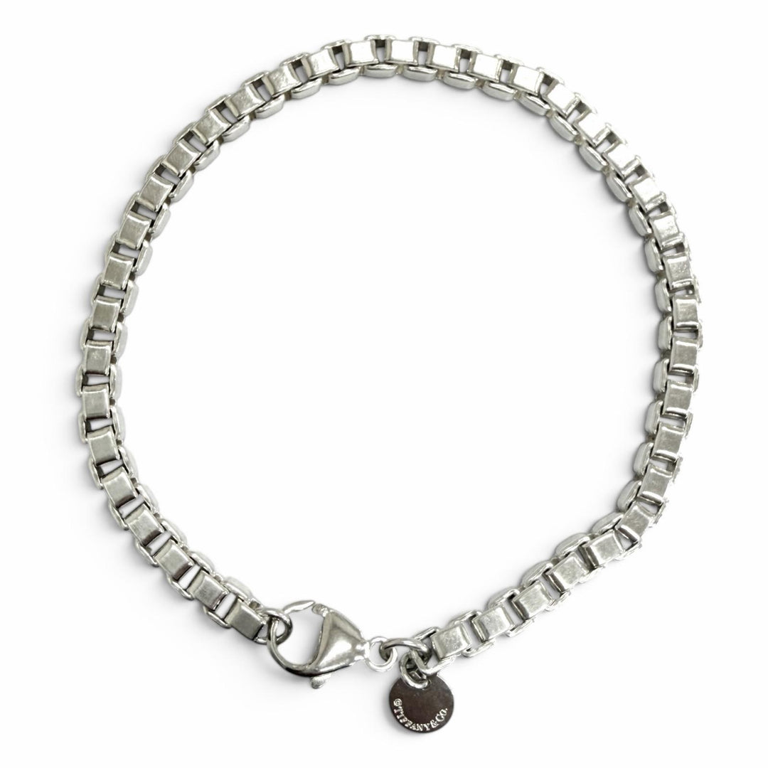 Great TIFFANY&Co. bracelet Venetian Chain accessories Silver AG925 mens