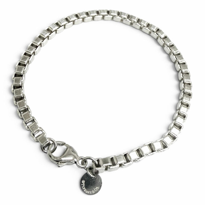 Great TIFFANY&Co. bracelet Venetian Chain accessories Silver AG925 mens