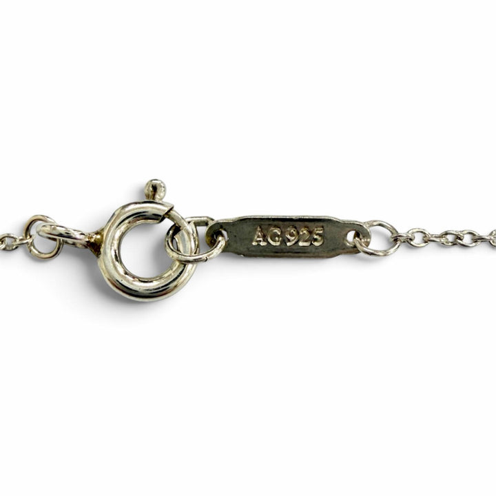 Great TIFFANY&Co. Necklace 1837 Interlocking Circle Pendant Silver Rubedo metal