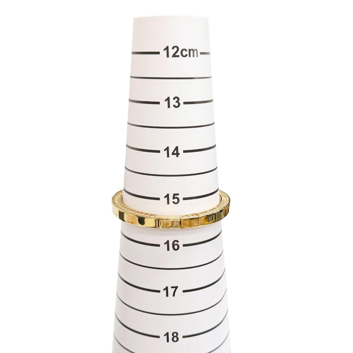 Excellent GUCCI Bangle Interlocking G Rhinestone Blondie Bangle Bracelet gold S