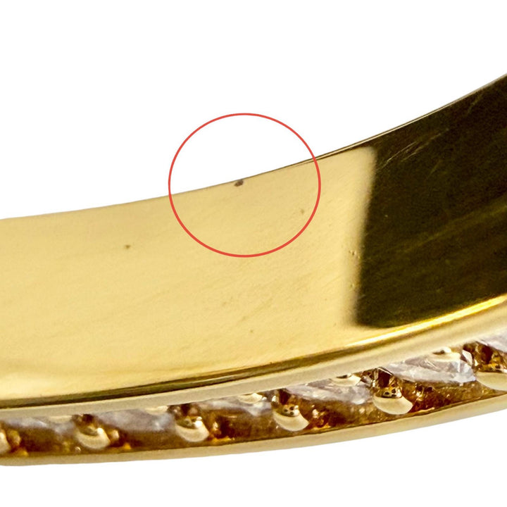 Excellent GUCCI Bangle Interlocking G Rhinestone Blondie Bangle Bracelet gold S