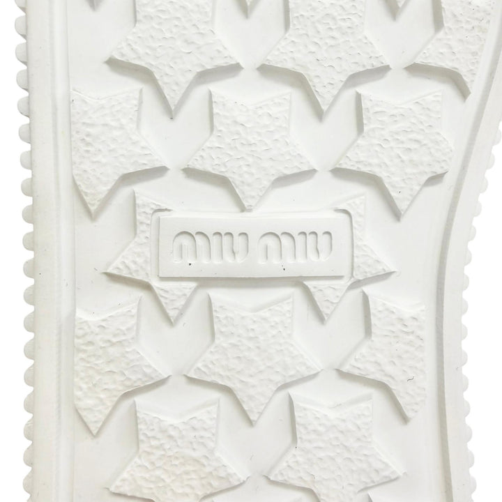 Great MIUMIU sneakers Logo Boa Shearling white Bore Women 38 988 8830