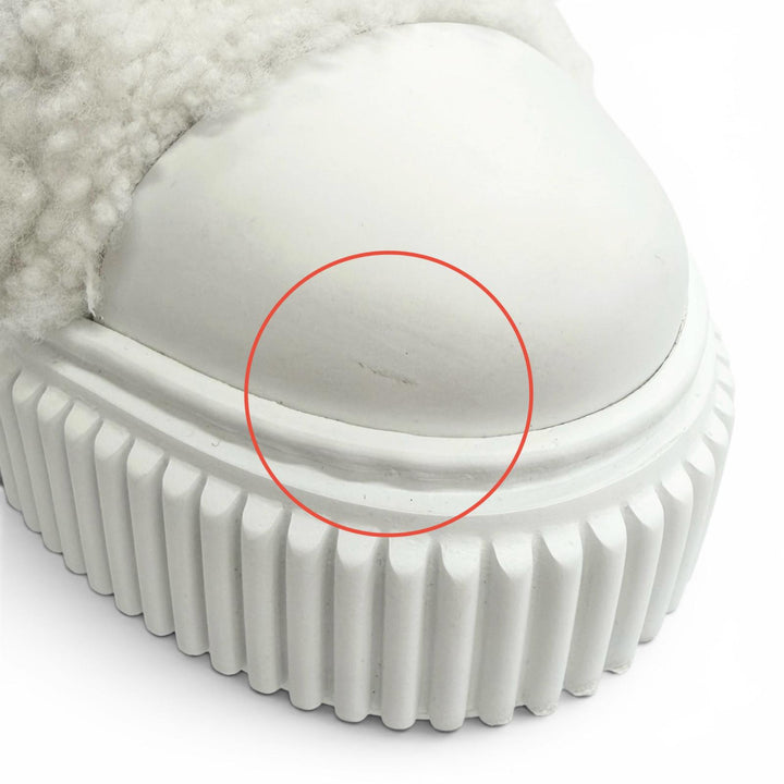 Great MIUMIU sneakers Logo Boa Shearling white Bore Women 38 988 8830