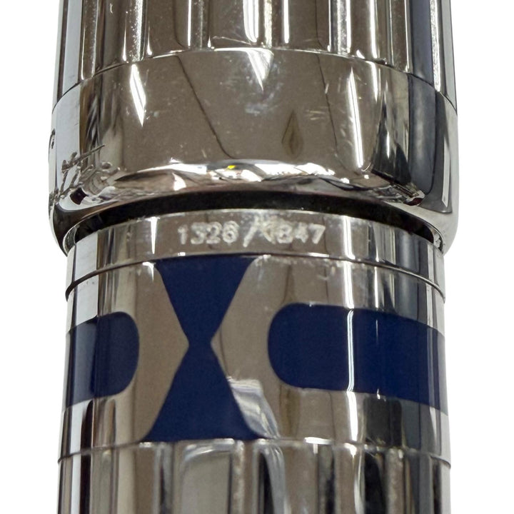 Excellent Cartier Ballpoint pen Art Deco 1997 Limited Edition Silver mens