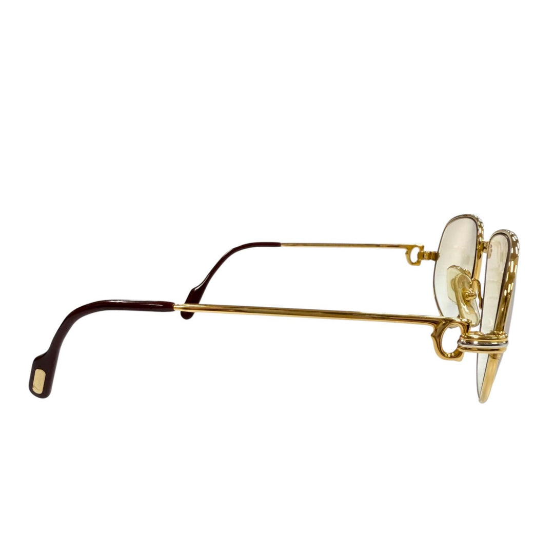 Very Good Cartier sunglasses Trinity Gradient Lens Eyewear gold mens