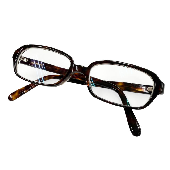 Very Good 白山眼鏡 Glasses Tortoiseshell pattern square Clear brown ー mens