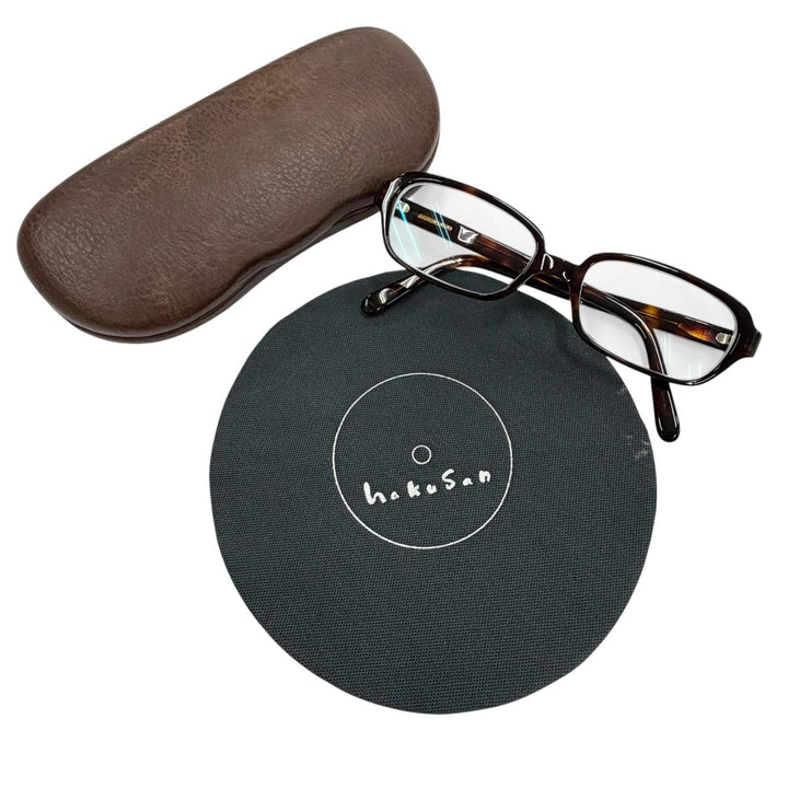 Very Good 白山眼鏡 Glasses Tortoiseshell pattern square Clear brown ー mens