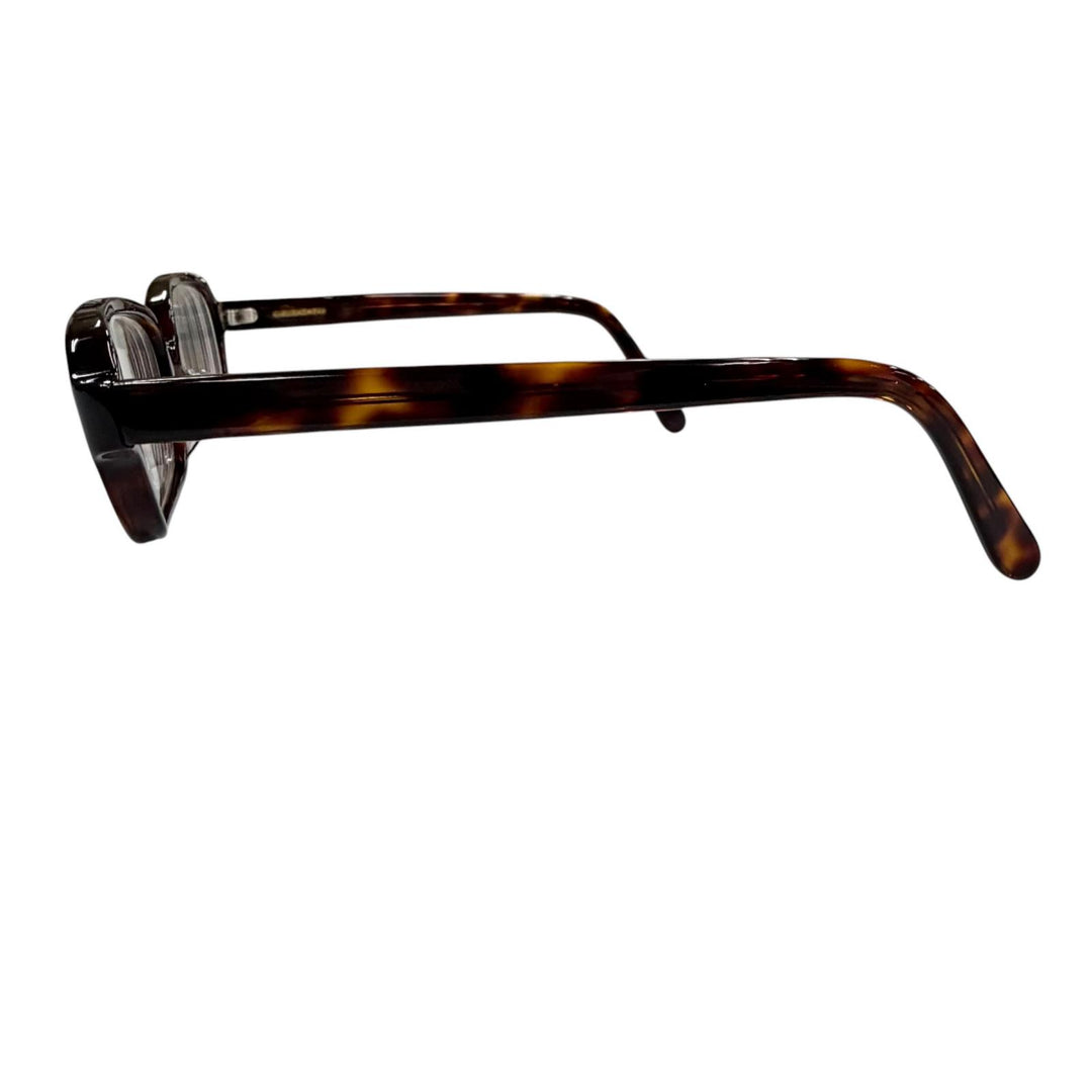 Very Good 白山眼鏡 Glasses Tortoiseshell pattern square Clear brown ー mens