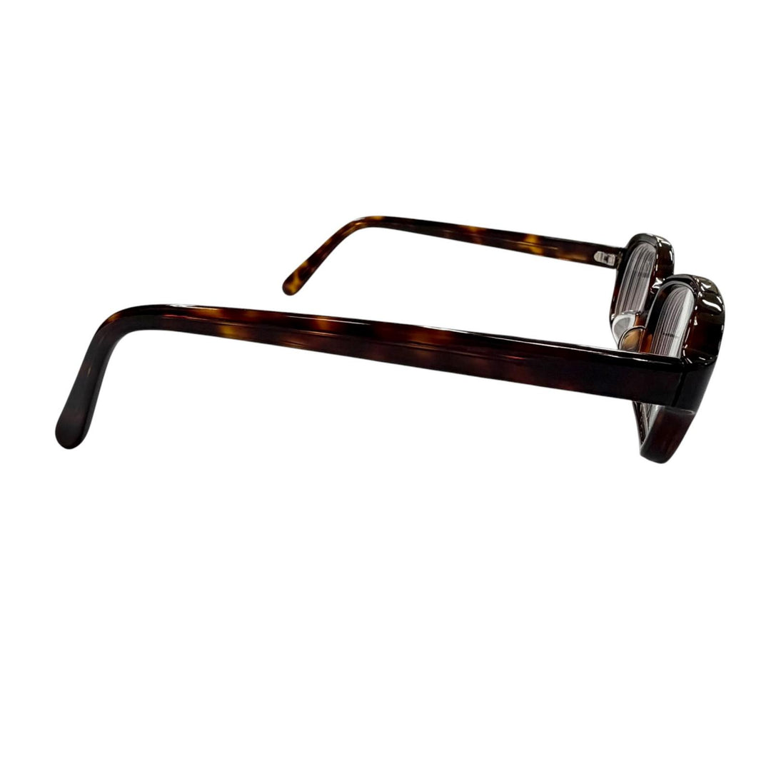 Very Good 白山眼鏡 Glasses Tortoiseshell pattern square Clear brown ー mens